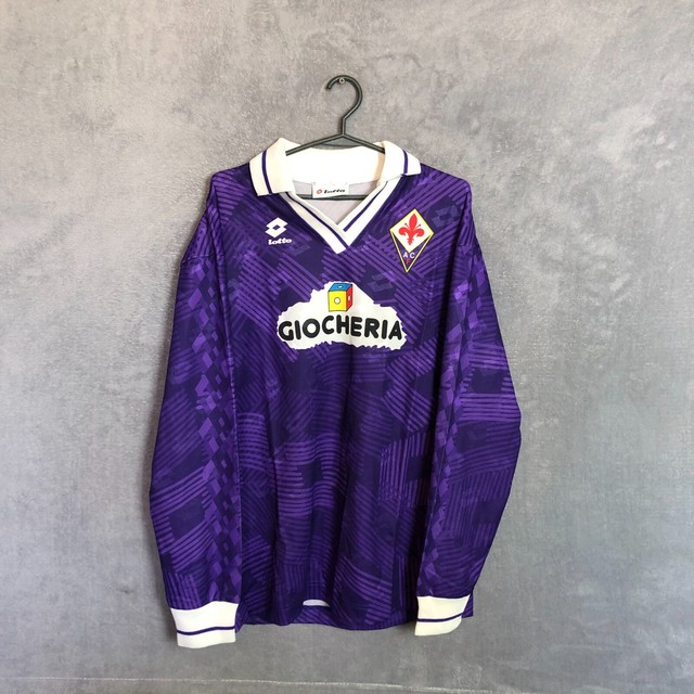 ACF Fiorentina 98/99 Long Sleeve Home Batistuta 9 Football Soccer Rare  Vintage