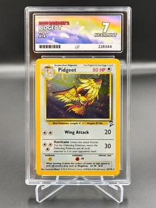 🍀Pokémon ACE GRADING 7 Pidgeot 14/130 holo Set Base 2 ENG Beckett psa graad🍀 - Picture 1 of 3