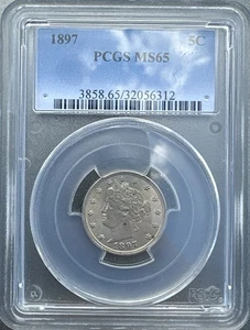 1897 5C Liberty Nickel - PCGS MS65 - Picture 1 of 4