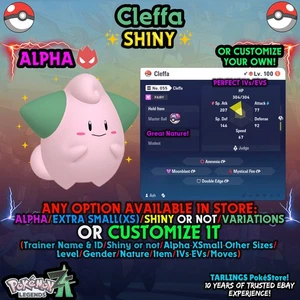 Pokemon Legends ZA 🐉 Cleffa - SHINY/NON/ALPHAS/XS/BUNDLES ✨ OR CUSTOM ✨ - Picture 1 of 20