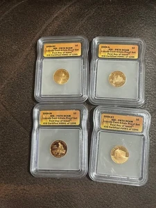 ICG PR 70 DCAM 2009 primo giorno di emissione lotto di 4 Lincoln cent 61 di 1295 - Foto 1 di 5