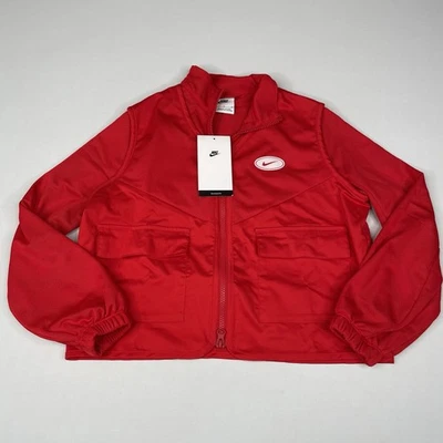 Nike Niños PEQUEÑO Unisex Calce Grande Baile Cremallera Completa Chaqueta Roja HF8205-657 Foto 1 de 4