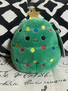 Squishmallow 5 Zoll Carol The Christmas Tree W Lights KellyToy Plüsch Brandneu Neu mit Etikett - Bild 1 von 5