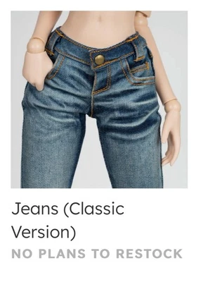 Jeans Clásicos Originales MUÑECA INTELIGENTE Descatalogada con Bolsillo 1/3 BJD Cultura Japón Foto 1 de 4