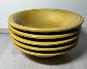 5 Homer Laughlin Coventry Casualstone 1970 Gold Berry Bowls 5.5” - Picture 1 of 9