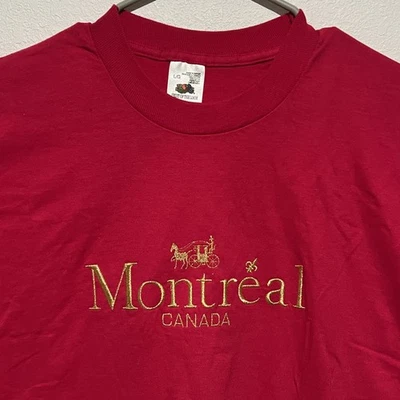 Camiseta Montreal Canadá Años 90 Puntada Única Para Hombre Talla Grande De Colección Oro Viaje Foto 1 de 4