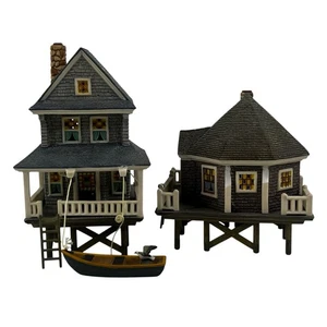 2 Department 56 East Cape Cottages Seasons Bay Series Christmas Village - Picture 1 of 7