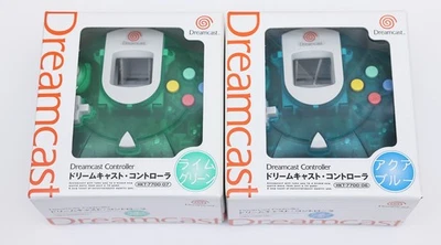 New OEM Official Sega Dreamcast DC HKT-7700 Controller Clear Green & Blue Aqua - Image 1 of 4