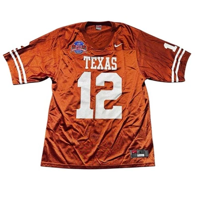 Camiseta masculina Nike Texas Longhorns #12 BCS Pasadena 2010 L laranja queimado McCoy - Imagem 1 de 4