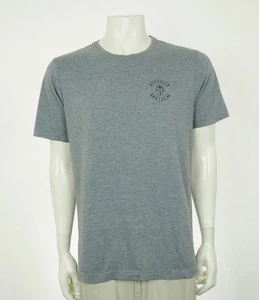 Travis Mathew Tee Shirt Mens Large Heather Gray Palm Trees Casual Cotton Blend - Picture 1 of 4