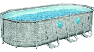 51731 BESTWAY 56716 PISCINA POWER-STEEL OVALE RATTAN COMPLETA CM. 549x274x122h. - Imagen 1 de 1