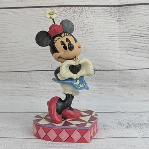 Jim Shore Disney Traditions - Minnie Mouse "I Heart U" Enesco 4037519 Love Heart - Picture 1 of 12