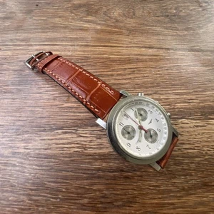 Orologio Uomo Longines Heritage 7245 Cronografo Quarzo Argento - Foto 1 di 6