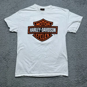 Harley Davidson T-Shirt Mens M White Hog Javelina Texas Biker Pig Logo - Picture 1 of 9
