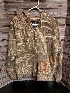 Vtg Team Realtree Advantage Max 4 Camo Hunting Hoodie Men’s medium Lined Hood - Picture 1 of 8