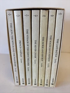CHRONICLES OF NARNIA Complete Box Set C. S. Lewis Scholastics 1988 Lion Witch - Picture 1 of 5
