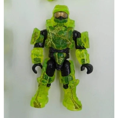 Mega Construx Bloks Halo Transparent Green Master Chief 2" Collectible Figure - Image 1 of 3