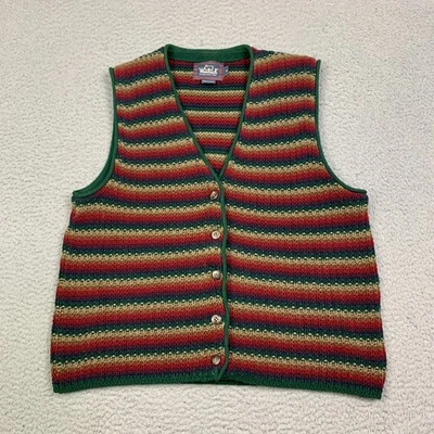 VTG Woolrich Sweater Vest Women Size M Medium Wool Grandma Cottagecore USA - Image 1 of 4