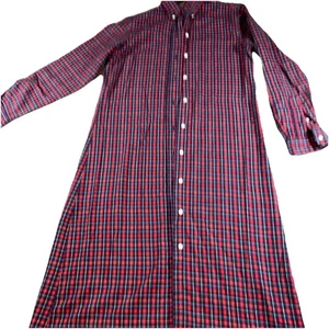 Vintage LL Bean Women’s Nightgown  Plaid Flannel Night Sleep Shirt Size 12 - Picture 1 of 11