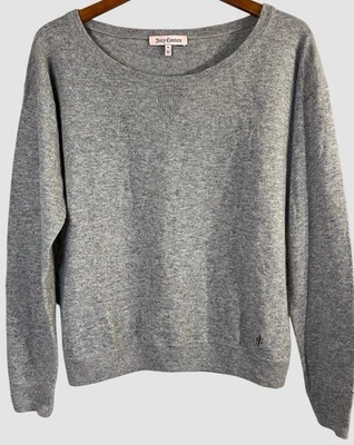 Suéter JUICY COUTURE Mezcla Lana/Cachemira Talla Mediana Preppy Gris Academia Foto 1 de 4