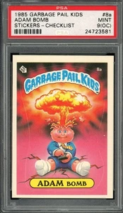 PSA 9 1985 Adam Bomb #8a Stickers Matte Checklist (OC) - Picture 1 of 2