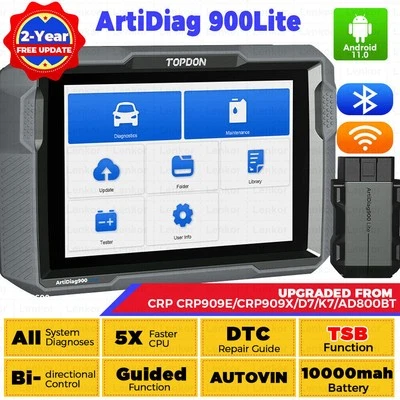 🔥2025 TOPDON ArtiDiag900 Lite OBD2 Scanner Full System Car Diagnostic Scan Tool - Imagem 1 de 4