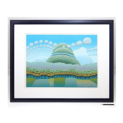 Ivan Rabuzin (Kroatien) ""Hope Hill" Original Siebdruck signiert gerahmt - Bild 1 von 4