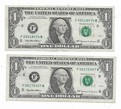 Very Scarce $1 1999 Atlanta FM Fort Worth Block Note Very Fine - Image 1 of 2