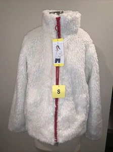 Tommy Hilfiger White Sherpa Fleece Coats Jacket Small NWT Women - Picture 1 of 9