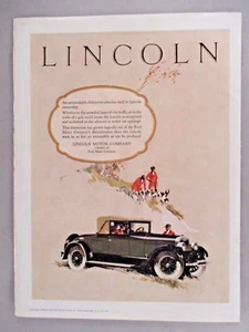 Anuncio impreso de automóvil Lincoln - 1926 ~~ automóvil, auto - Imagen 1 de 1
