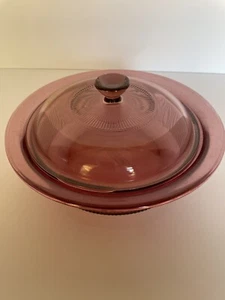  Visions Corning Ware Cranberry ein Quart Kasserolle mit Deckel - Bild 1 von 4