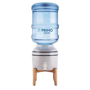 Primo® Water Countertop Dispenser Top Loading, Cool Temp, Ceramic, Wooden Stand - Picture 1 of 5