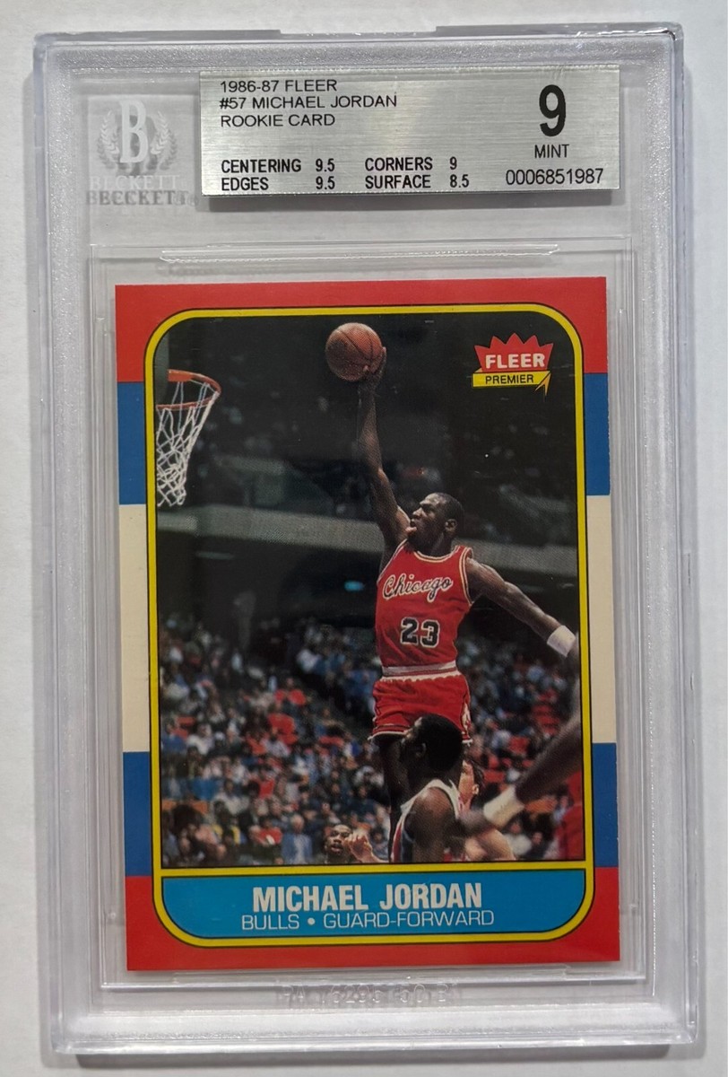 その他 86 87 fleer michael jordan!!! MICHAEL JORDAN (RC) ROOKIE 1986-87 FLEER #18 Beckett 9.5 GEM
