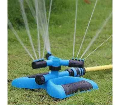 NEGOZIO MATTO Irrigatore Automatico Rotante 360 Gradi Innaffiatore da Giardino 3 braccia