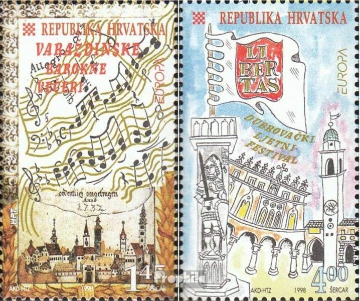 Croácia 447-448 usado 1998 celebrações e feriados - Imagem 1 de 1