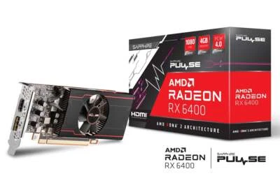 SAPPHIRE PULSE Radeon RX 6400 GAMING 4GB GDDR6 PCIExp 4GB Video Card From Japan - Image 1 of 4