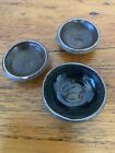 Chinese Antique Goldfields Ceramic Bowls X 3