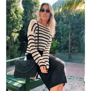NIne West schwarz gefütterter gehäkelter Midirock Bleistift Größe Small - Bild 1 von 11