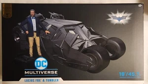 DC Multiverse Mcfarlane Toys Batman The Dark Knight - Lucius Fox & Tumbler Gold - Bild 1 von 6