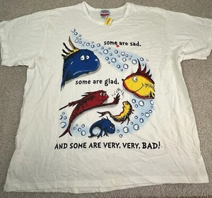 Vintage Dr Seuss Women’s 18/20W One Fish Two Fish Graphic T-Shirt Top - Picture 1 of 7
