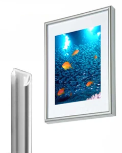 Marco de fotos plástico plata 40x50 cm, paquete de 5 set marco de vidrio acrílico foto imagen - Imagen 1 de 3