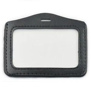 Card Holder Badge ID Business Horizontal For Lanyard Strap Hook Neck Office SLB - Picture 1 of 2