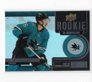 Jonathan Dahlen 22-23 Upper Deck Series 1 Rookie Retrospective #RR-2 Sharks - Picture 1 of 1