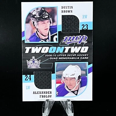 BROWN FROLOV MARLEAU CHEECHOO 2009-10 UPPER DECK MVP TWO ON TWO QUAD JERSEY LOOK - Image 1 of 2