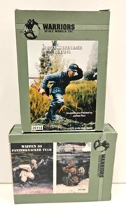 2X LOT 1/35 WARRIORS WAFFEN SS GRENADIER RUNNING + PANZERKNACKER TEAM NEW RESIN - Picture 1 of 2
