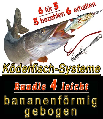 Bavaria Köderfischsysteme ,BUNDLE  4 leicht, Form Banane 5 bezahlen 6 erhalten - Bild 1 von 4