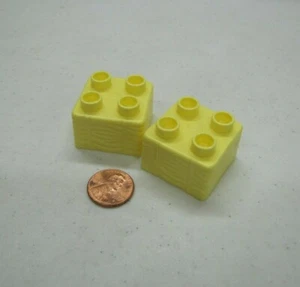 Lego Duplo 2 YELLOW HAY BALES for TROUGH FEEDING FARM FARMER House Animal Zoo - Picture 1 of 3