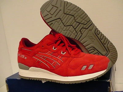 Zapatillas De Correr Para Hombre Asics Gel-Lyte III Talla 9.5 US Rojo Nuevas - Imagen 1 de 4