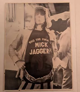 Poster Vintage Rolling Stones Keith Richards Chi è la F Mick Jagger 1975 Cornice - Foto 1 di 8