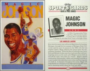 1992 Sports Cards Magic Johnson - Los Angeles Lakers - 5" x 8" Giant Card - HOF - Picture 1 of 1